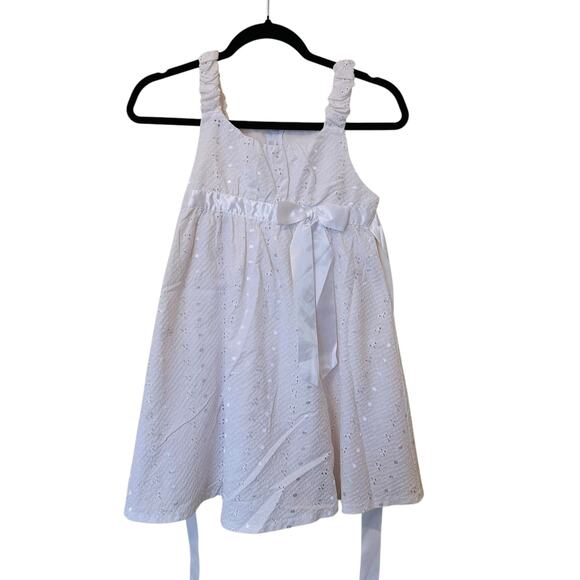 Vintage Bonnie Jean White Girls Dress Sz 10 - Picture 1 of 7